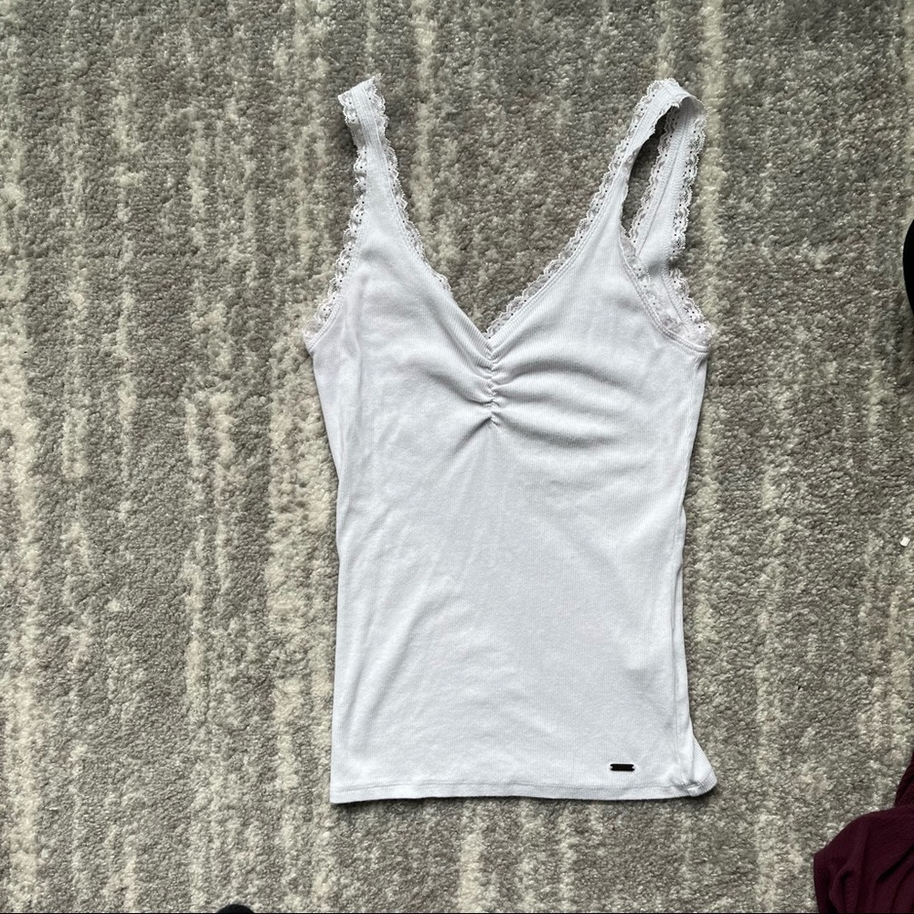 White lace tank top